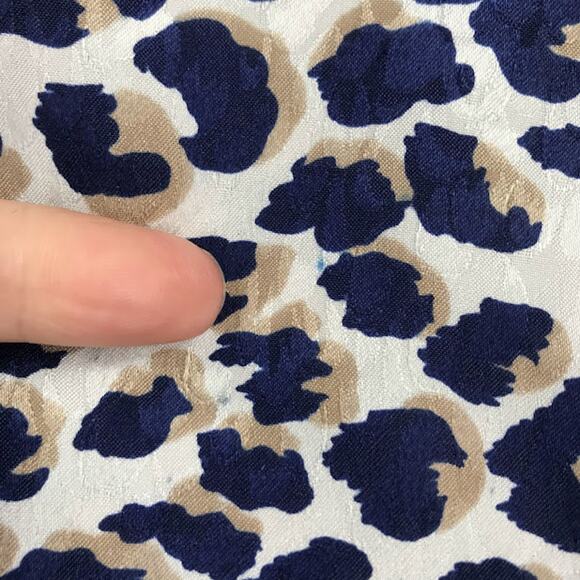 Vintage Eva Laurel Scarf Tie Neck Blouse 14 Leopard Print Long Sleeve Button Up - Picture 5 of 11